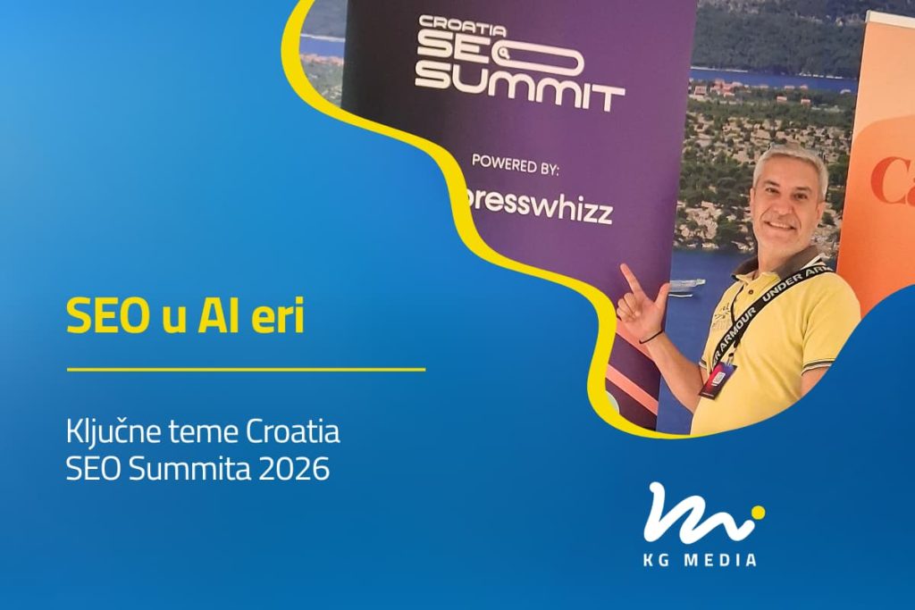 SEO u AI eri i ključne teme Croatia SEO Summita 2026 u naslovnoj grafici bloga KG Medije