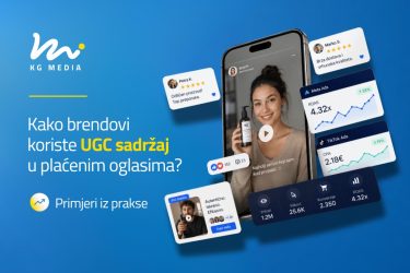 Naslovna grafika KG Media s UGC kreatorima, recenzijama i rezultatima Meta Ads i TikTok Ads kampanja